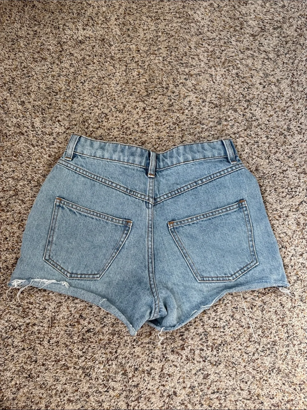 Topshop High-Rise Denim Shorts